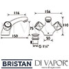 Bristan Club Basin Mixer Tap Waste 6 Litre Flow Limit Dimensions